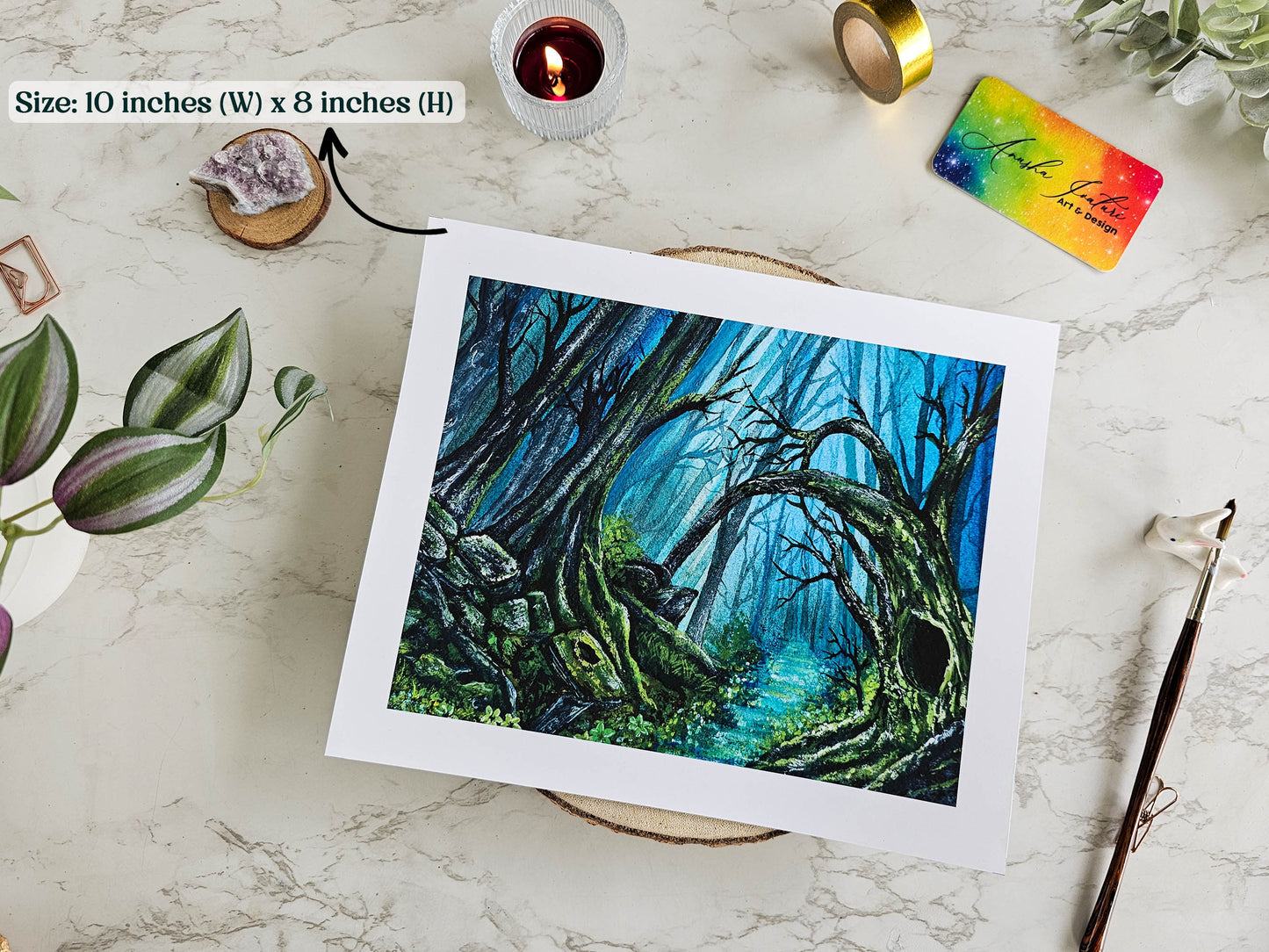 Shadow of the Woods | Fantasy Forest Painting Print