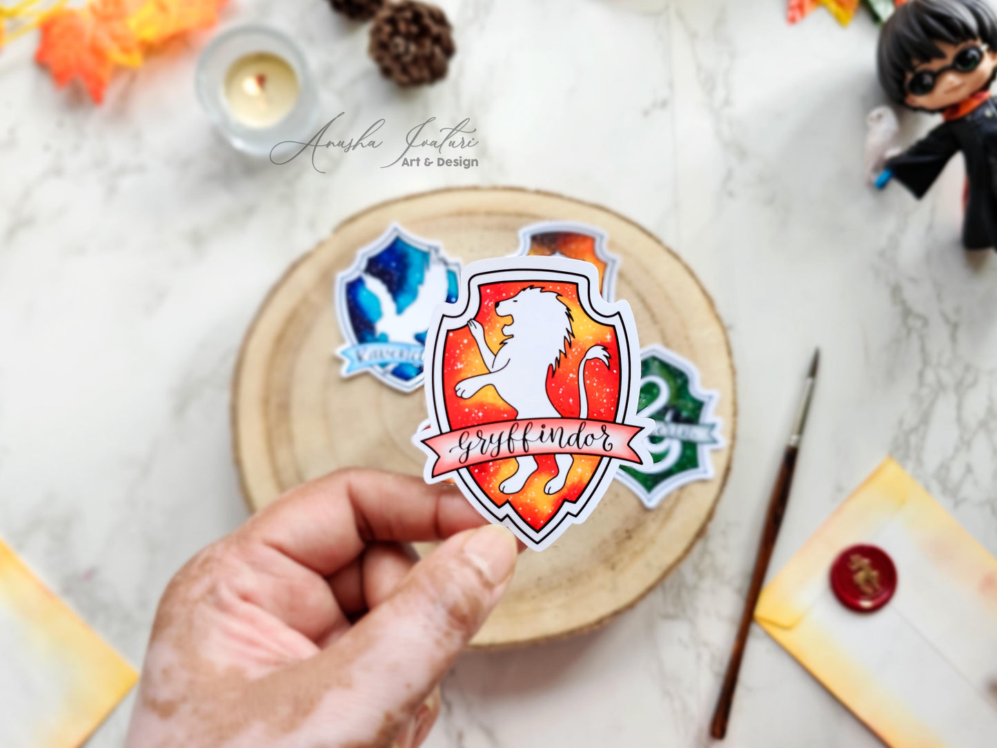 Set of 5 Harry Potter Stickers | Cute Wizards & Witchcraft Stickers