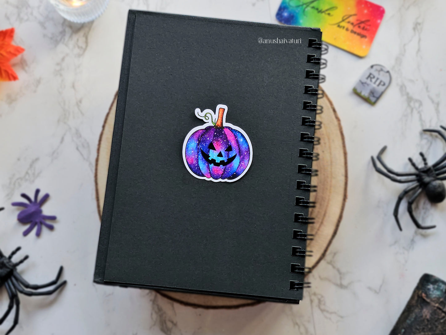 Halloween Pumpkin Sticker Jack-o-Lantern | Cute Vinyl laptop Stickers