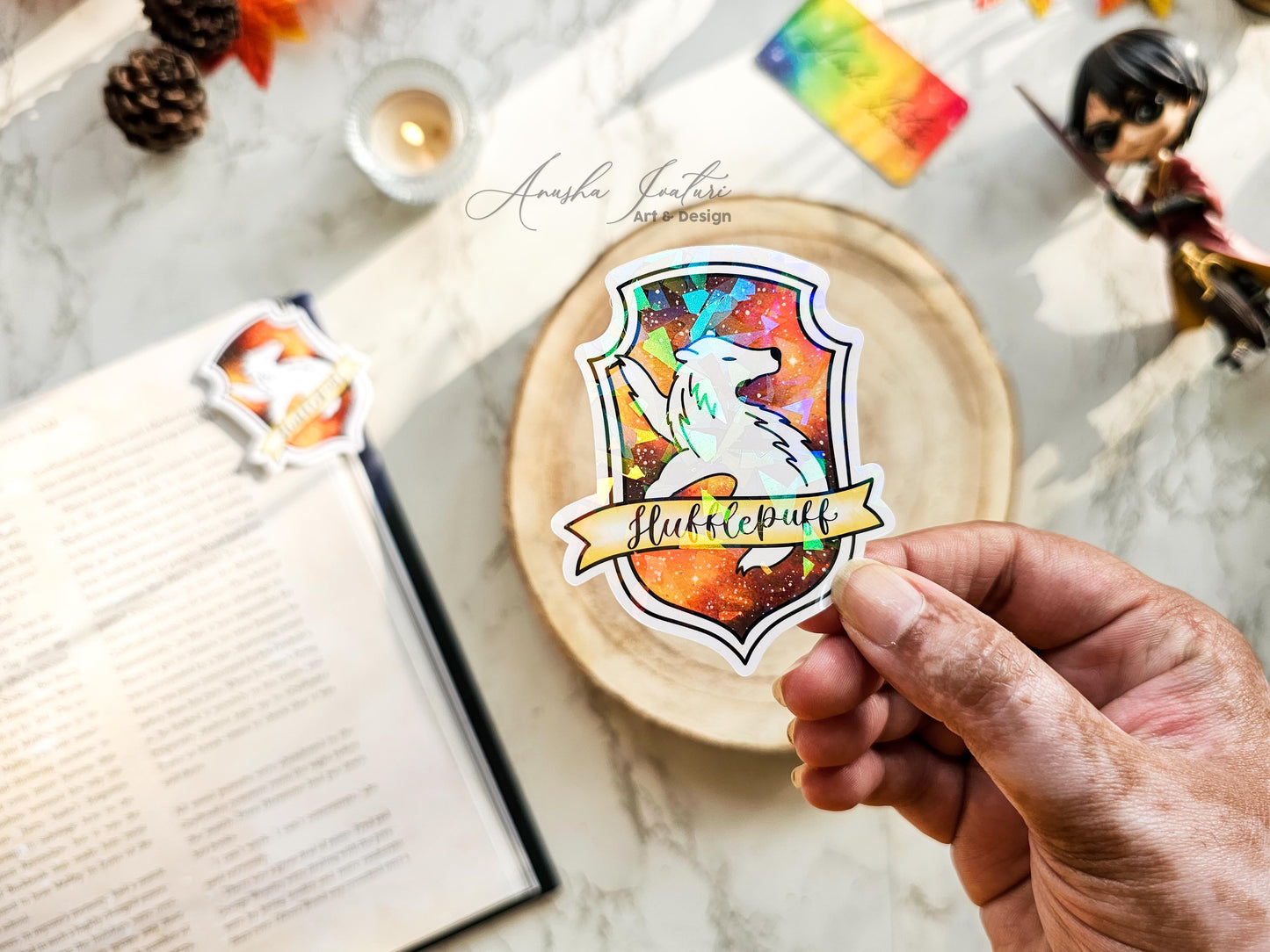 Harry Potter Hufflepuff Holographic Sticker | Hogwarts wizardry Stickers