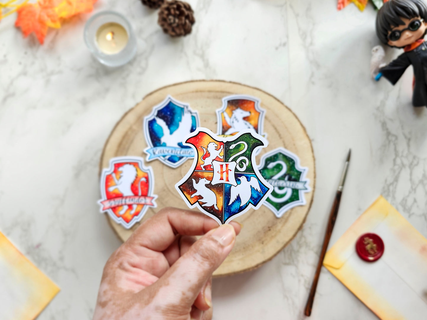 Set of 5 Harry Potter Stickers | Cute Wizards & Witchcraft Stickers