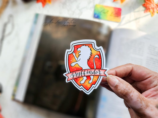 Harry Potter Holographic Gryffindor House Sticker | Hogwarts wizardry Stickers