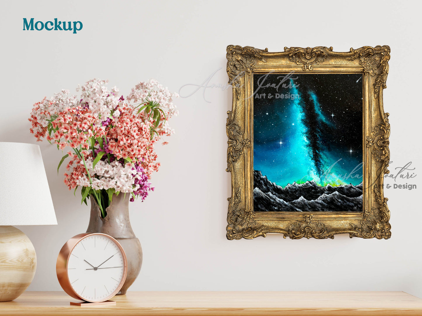 Milky Way Galaxy Night Sky Painting Art Print