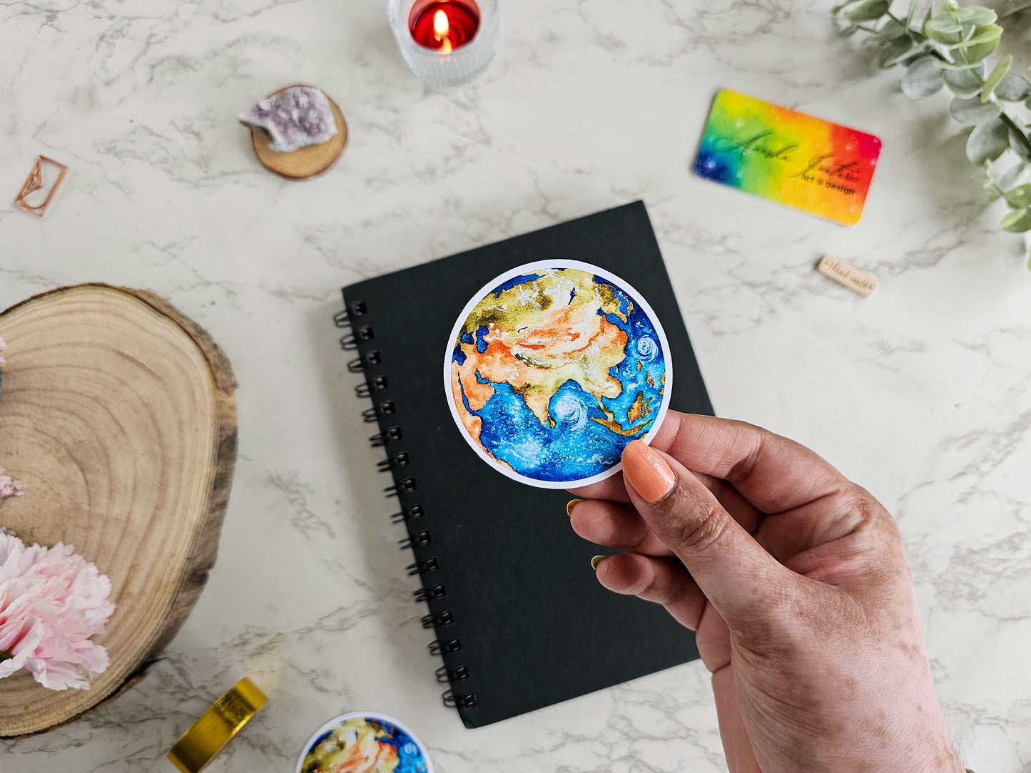 Planet Earth Sticker | Cute Vinyl Laptop Stickers